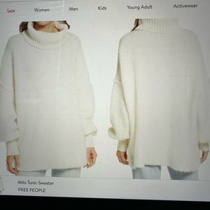 Free People NWT Medium Milo Tunic in cream